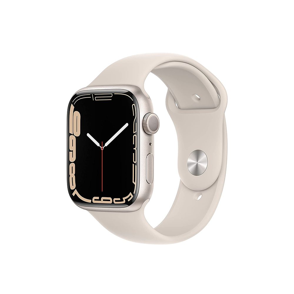 71i2VHAkXCL._AC_SL1500_ Apple Watch Series 7 (GPS) – Aluminium Case Starlight, Sports Strap Starlight – Regular - Image 1
